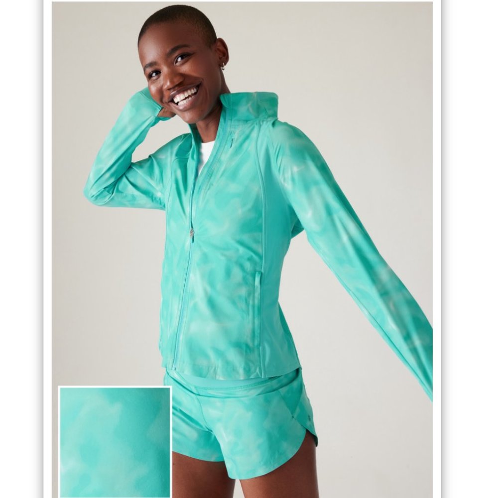 NWT Athleta Run with It printed jacket XL tall XLT